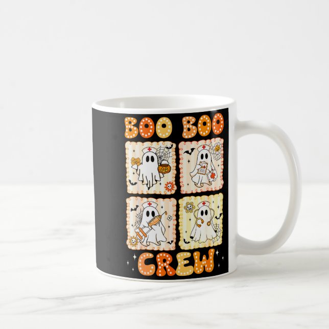 Groovy Boo Boo Crew Nurse Funny Ghost Women Hallow Coffee Mug (Right)