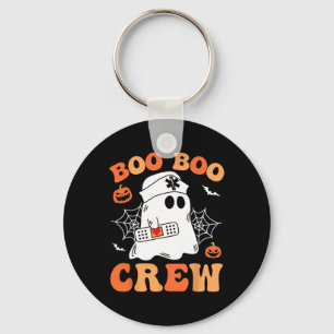 Groovy Boo Boo Crew Nurse Funny Ghost Women Hallow Keychain