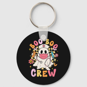 Groovy Boo Boo Crew Nurse Funny Ghost Women Hallow Keychain
