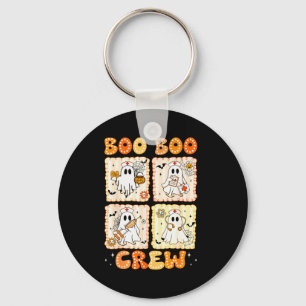 Groovy Boo Boo Crew Nurse Funny Ghost Women Hallow Keychain
