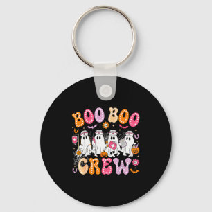 Groovy Boo Boo Crew Nurse Funny Ghost Women Hallow Keychain