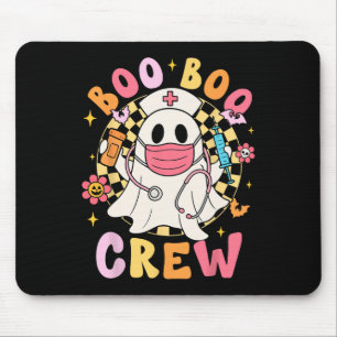 Groovy Boo Boo Crew Nurse Funny Ghost Women Hallow Mouse Pad