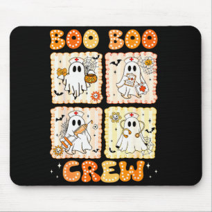 Groovy Boo Boo Crew Nurse Funny Ghost Women Hallow Mouse Pad