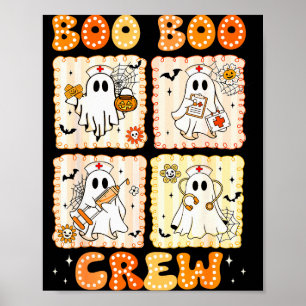Groovy Boo Boo Crew Nurse Funny Ghost Women Hallow Poster