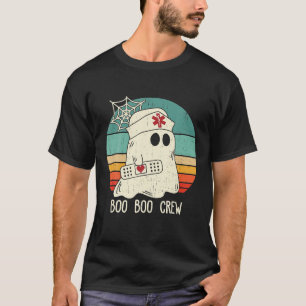Groovy Boo Boo Crew Nurse Scrub Funny Ghost T-Shirt