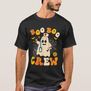 Groovy Boo Crew Nurse Funny Ghost Women Halloween T-Shirt