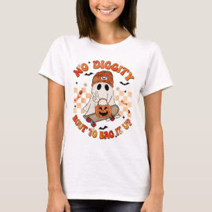 Groovy Boo No Diggity Bout To G It Up Halloween Bo T-Shirt
