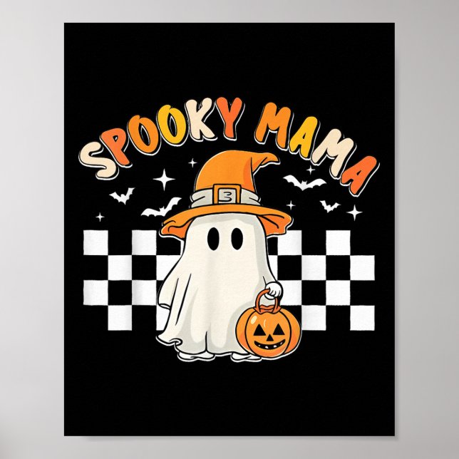 Groovy Boo One Soky Mama First Halloween Birthday  Poster (Front)