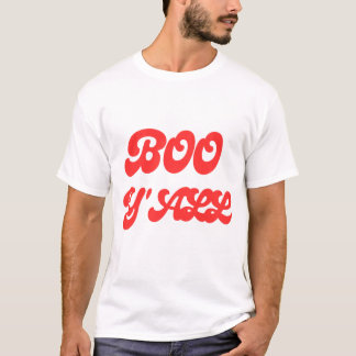 Groovy Boo Yall Retro Halloween Typography T-Shirt