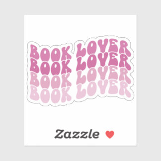 Groovy Book Lover Pink Multicolored Retro Vinyl