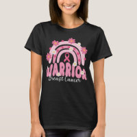 groovy breast cancer  warrior rainbow flower 