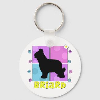 Groovy Briard Keychain