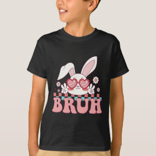 Groovy Bruh Meme Saying Happy Easter Day Bruh Boys T-Shirt