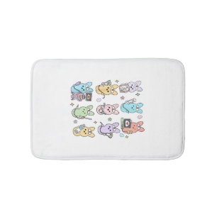 Groovy Bunnies Candy Ultrasound Tech Easter Sonogr Bath Mat