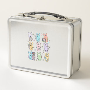 Groovy Bunnies Candy Ultrasound Tech Easter Sonogr Metal Lunch Box