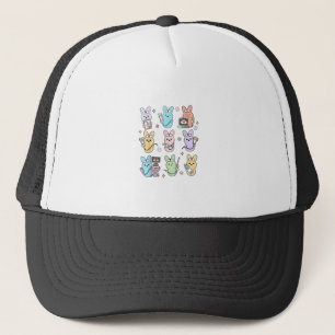 Groovy Bunnies Candy Ultrasound Tech Easter Sonogr Trucker Hat