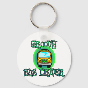 Groovy Bus Driver Keychain