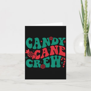 Groovy Candy Cane Crew Matching Family Group Squad Card