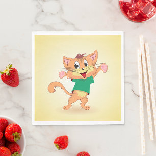 Groovy Cat Napkin