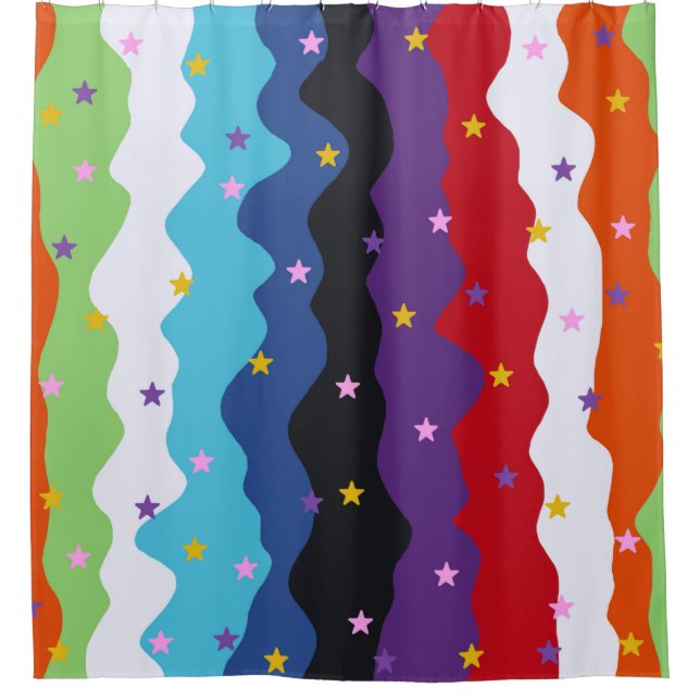 Groovy Celestial Stripe Bold Colourful Abstract  (Front)