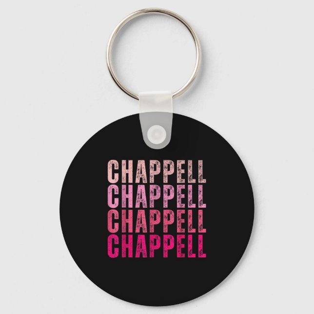 Groovy Chappell First Name D Chappell Tees Meme  Keychain (Front)