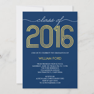 Groovy Charm EDITABLE COLOR Graduation Invitation