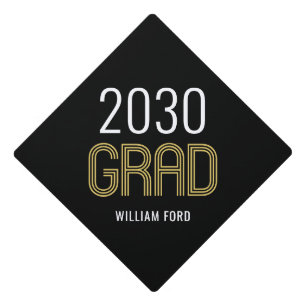 Groovy Charm Editable Colour Graduation Cap Topper