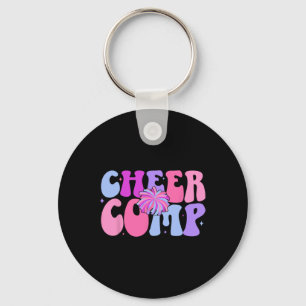 Groovy Cheer Comp Day Cheerleading Competition Day Keychain