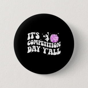 Groovy Cheer Comp Day For Cheerleading 2 Inch Round Button