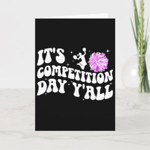 Groovy Cheer Comp Day For Cheerleading Card
