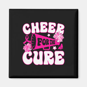 Groovy Cheer For A Cure Breast Cancer Awareness Ch Magnet