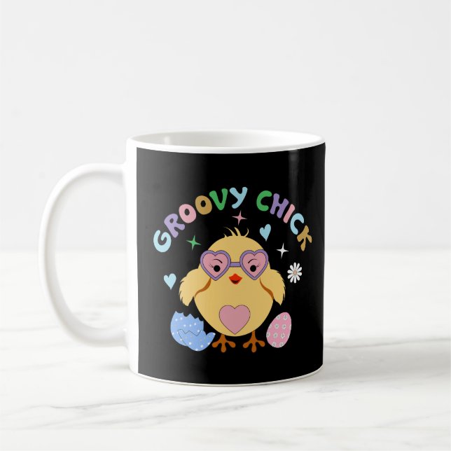 Groovy chick coffee mug (Left)