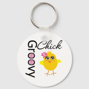 Groovy Chick Keychain
