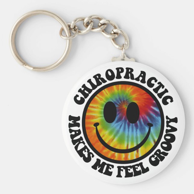 Groovy Chiropractic Keychain (Front)
