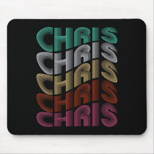 Groovy Chris D Name I Love Chris 70,80's Meme  Mouse Pad