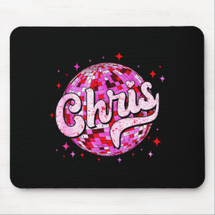 Groovy Chris First Name D I Love Chris Tees Meme Mouse Pad