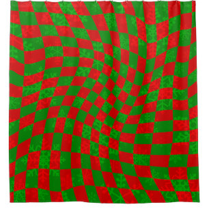 groovy christmas chequered swirly 1960s snowflakes
