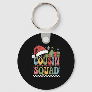 Groovy Christmas Cousin Squad Xmas Matching Boys G Keychain