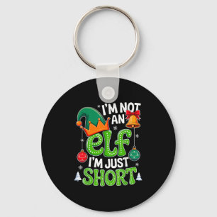 Groovy Christmas Im Not An Elf Just Short Xmas Squ Keychain