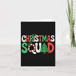 Groovy Christmas Squad Xmas Tree Family Matching P Card