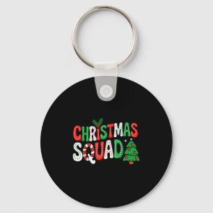 Groovy Christmas Squad Xmas Tree Family Matching P Keychain