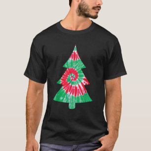 Groovy Christmas Tie Dye Tree  Tye Die Tee Top