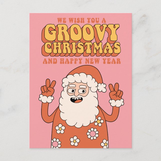Groovy Christmas Wishes Peace Love & Holiday Cheer (Front)