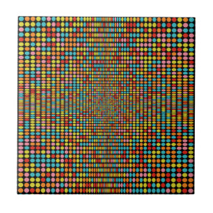Groovy Circle Tile - Retro Art for Your Space!