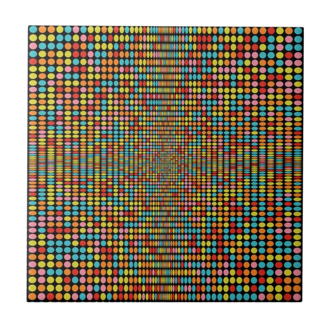 Groovy Circle Tile - Retro Art for Your Space! (Front)