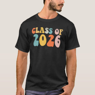 Groovy Class Of 2026 Senior Junior 12th Grade Back T-Shirt
