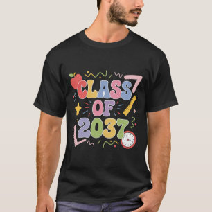 groovy Class of 2037 Grow With Me, back to school T-Shirt