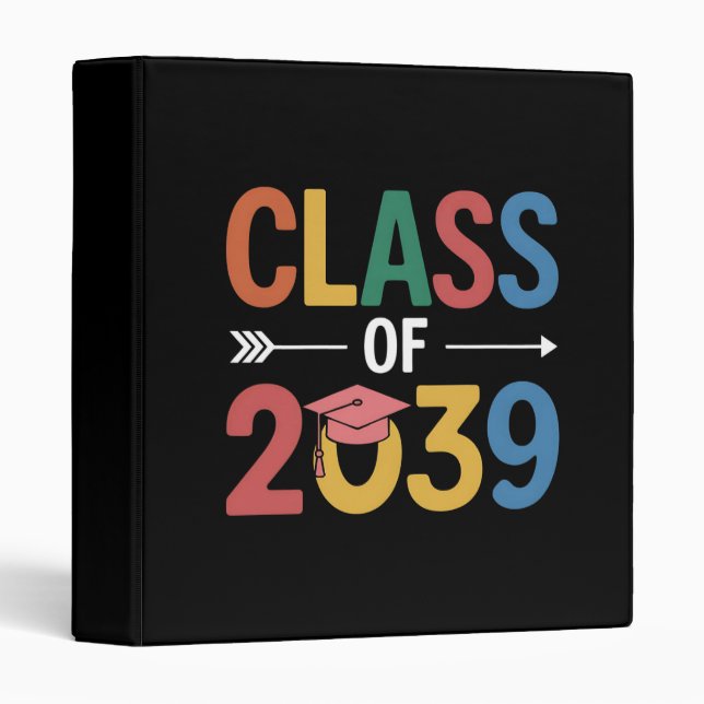 Groovy Class Of 2039 Graduation Senior 2039 Binder (Front/Spine)
