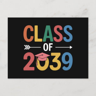 Groovy Class Of 2039 Graduation Senior 2039 Postcard