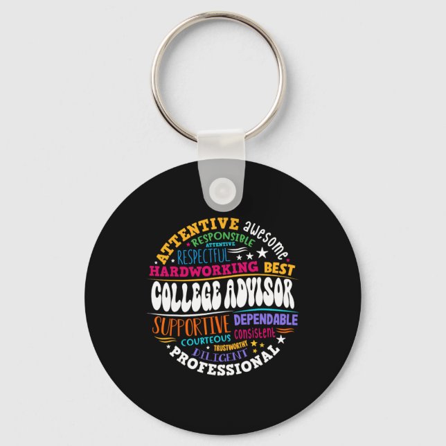 Groovy College Advisor Appreciation Week Ck To Sch Keychain (Front)